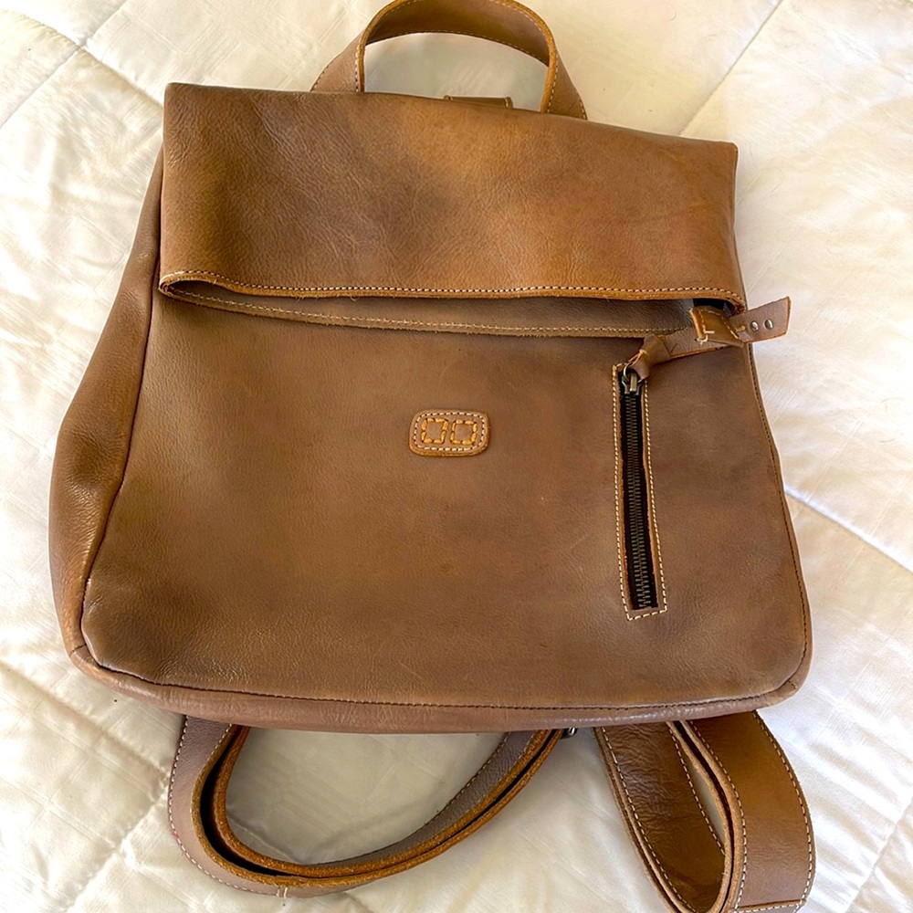 Bed stu genuine leather back pack. Grey leather tons of space, cool magnets